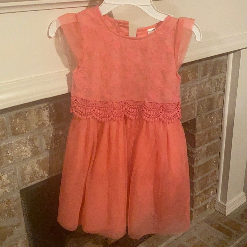 Coral dress size 6 gently worn